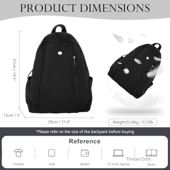 Waterproof Nylon Backpack, 20L Travel Daypack with 6 Pockets main image 4